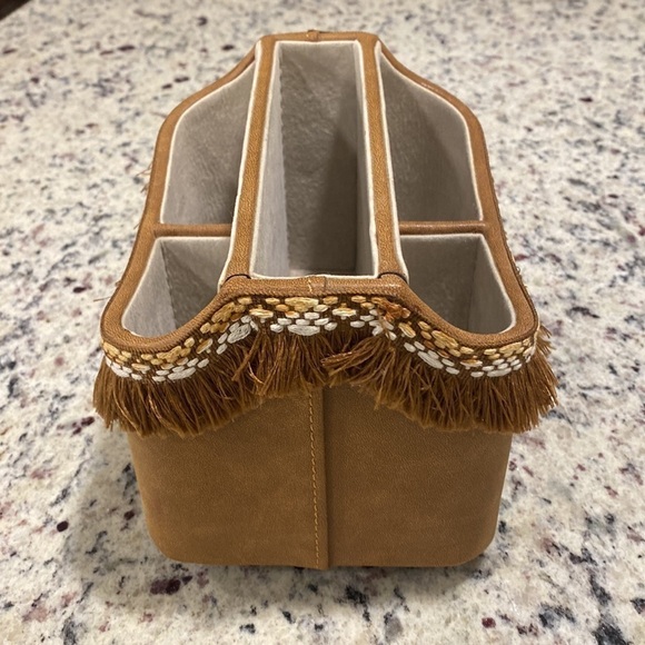 Brown Fringe Trim Pen Caddy Boho - Picture 5 of 7